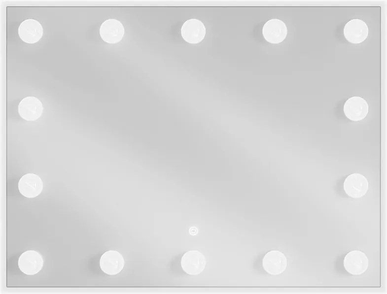 Mexen Dona oglindă de baie cu iluminare 80 x 60 cm, LED 6000K, antiaburire - 9818-080-060-611-00