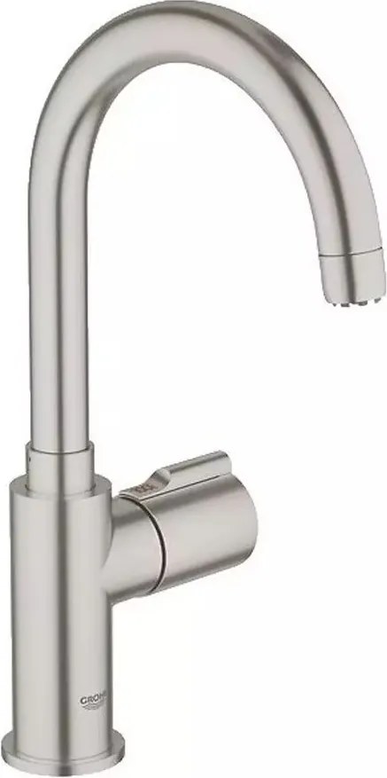 Baterie bucatarie Grohe Red Mono crom periat Supersteel pentru apa fierbinte