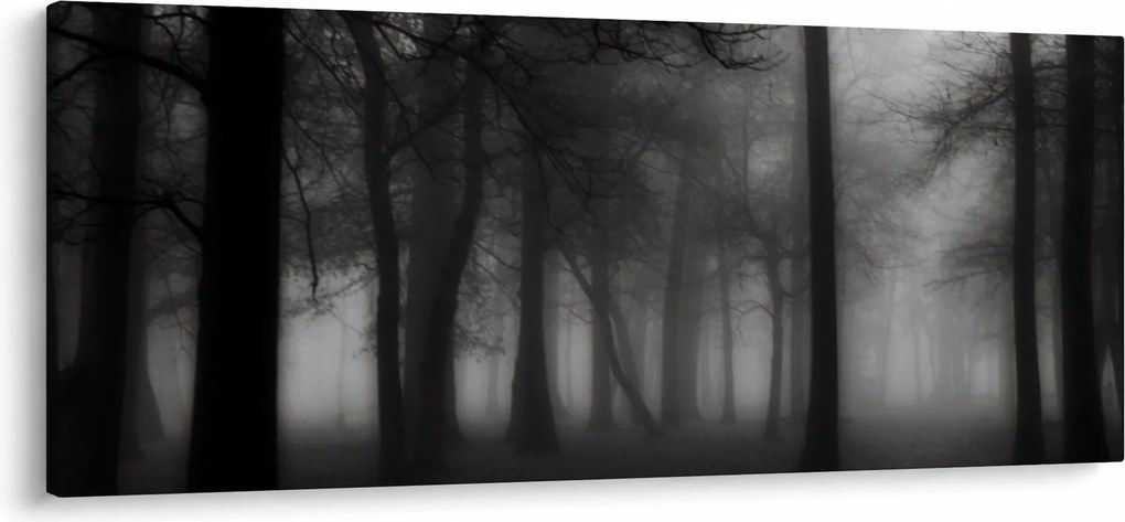 Tablou - Pădure în ceață (120x50 cm)