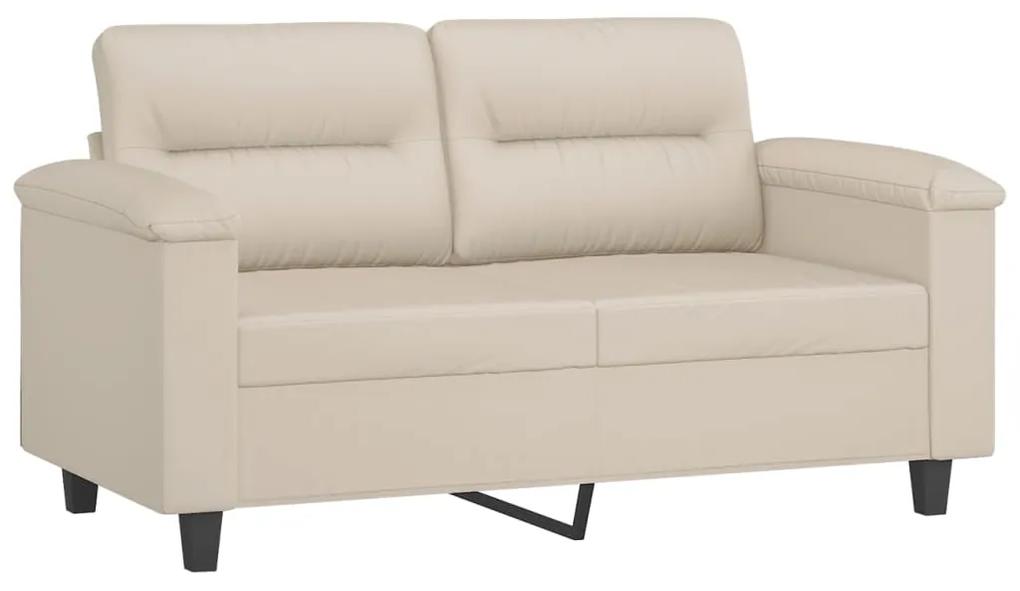 Canapea cu 2 locuri, crem, 120 cm, tesatura microfibra Crem, 150 x 77 x 80 cm