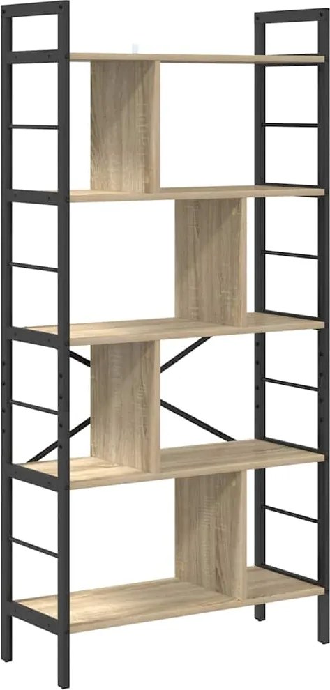 vidaXL Raft pentru cărți Stejar Sonoma 75 x 30 x 156 cm Lemn compozit