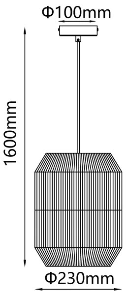 Lustră pe cablu Aigostar 1xE27/60W/230V negru
