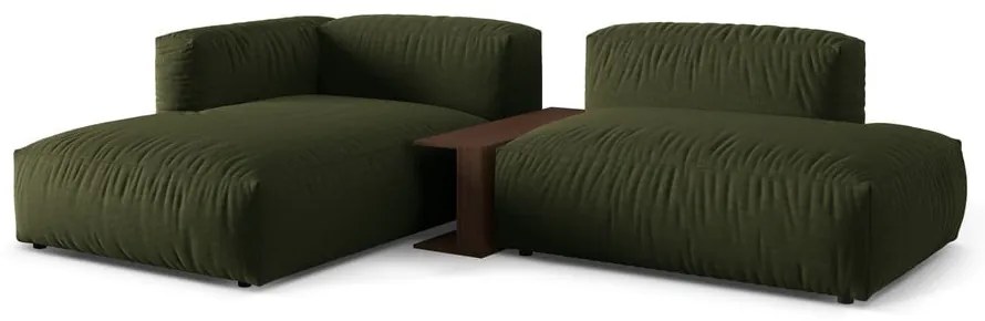 Colțar modular verde (cu colț pe partea stângă ) Martina – Micadoni Home