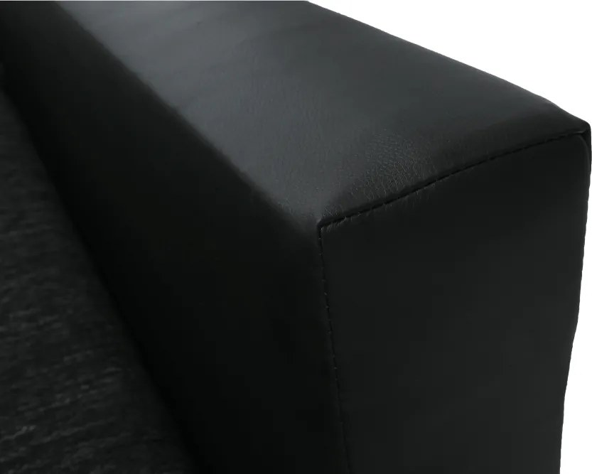 Colţar, negru/negru şuviţat, TONIKS