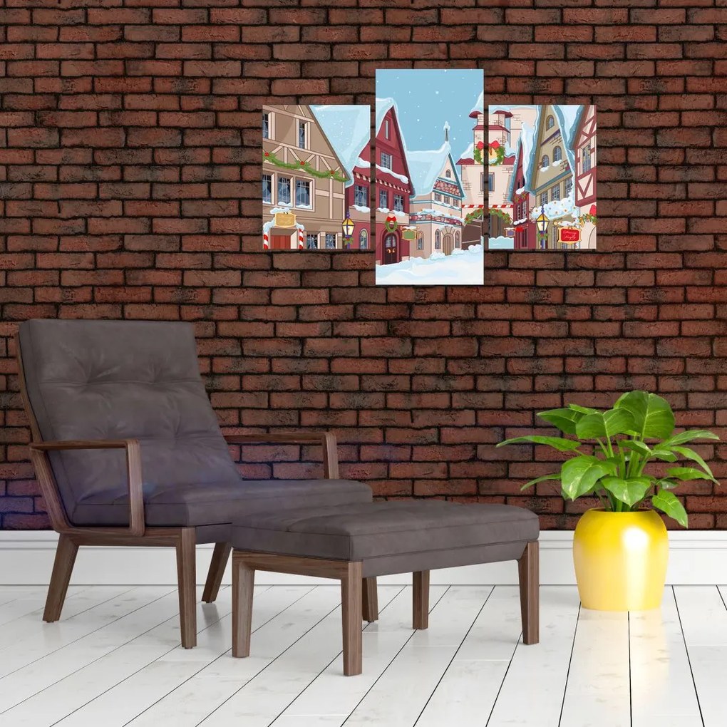 Tablou - Stradă de iarnă (90x60 cm)