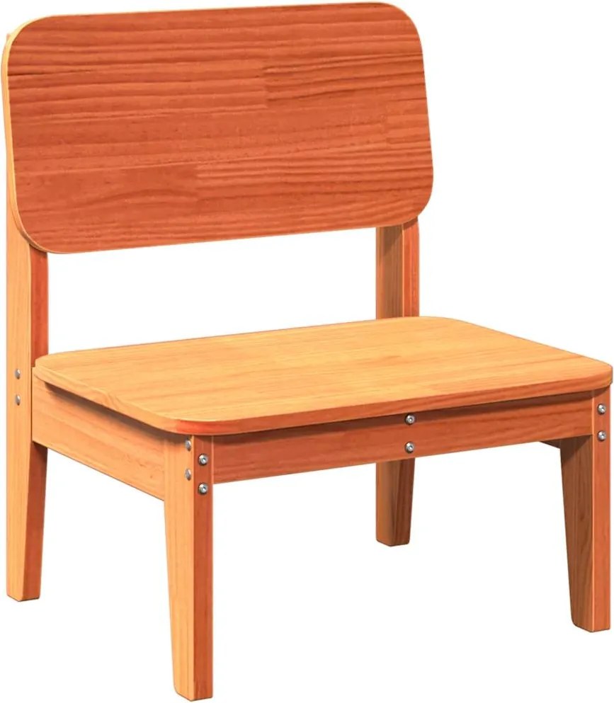 vidaXL Scaun de grădină, maro ceruit,60x52,5x72 cm, lemn masiv de pin