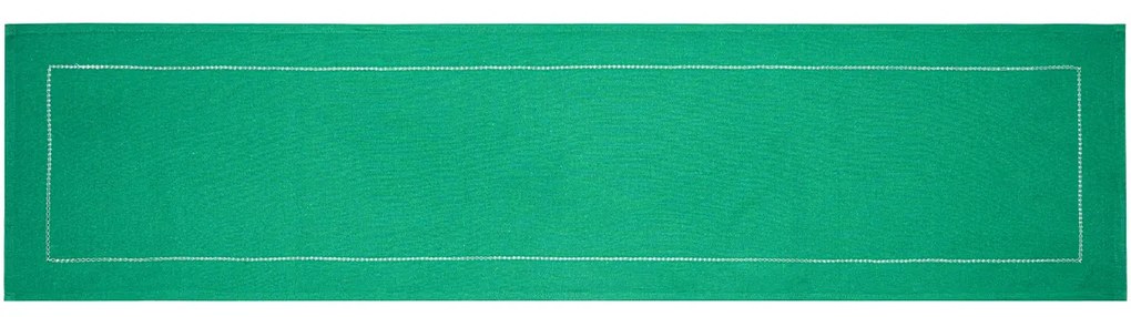 Traversă de masă Heda verde, 33 x 130 cm