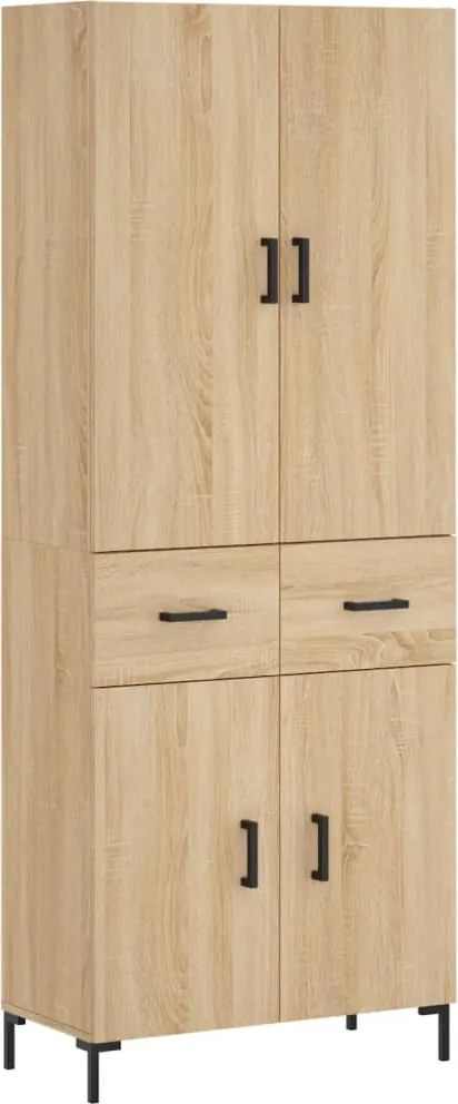 vidaXL Dulap înalt, stejar sonoma, 69,5x34x180 cm, lemn compozit
