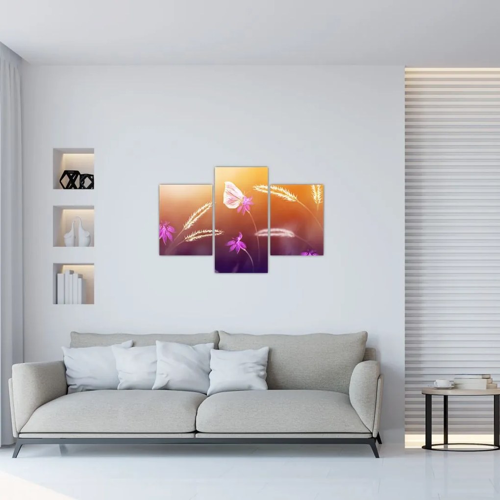 Tablou - Fluture roz (90x60 cm)