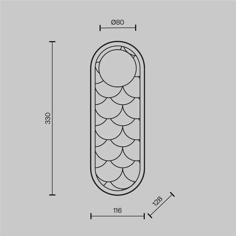 Aplica LED mozaic din sidef natural Capiz Perlamour