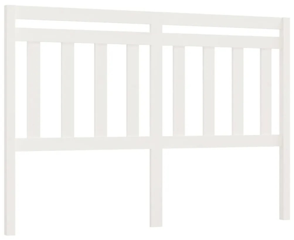 814105 vidaXL Tăblie de pat, alb, 166x4x100 cm, lemn masiv de pin