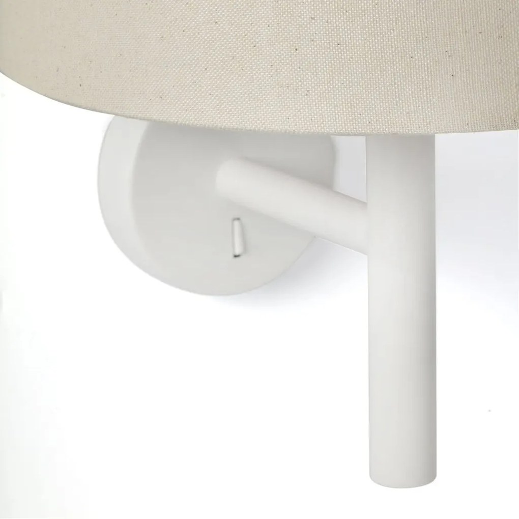 Aplica de perete abajur textil WINDSOR alb