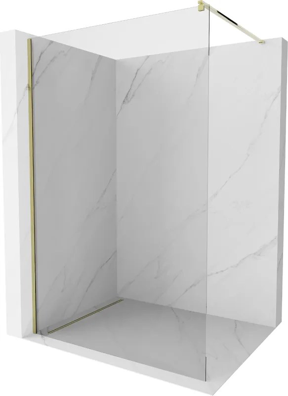 Mexen Kioto Panou de duș Walk-in 100 x 200 cm, transparent 8 mm, auriu - 800-100-101-50-00