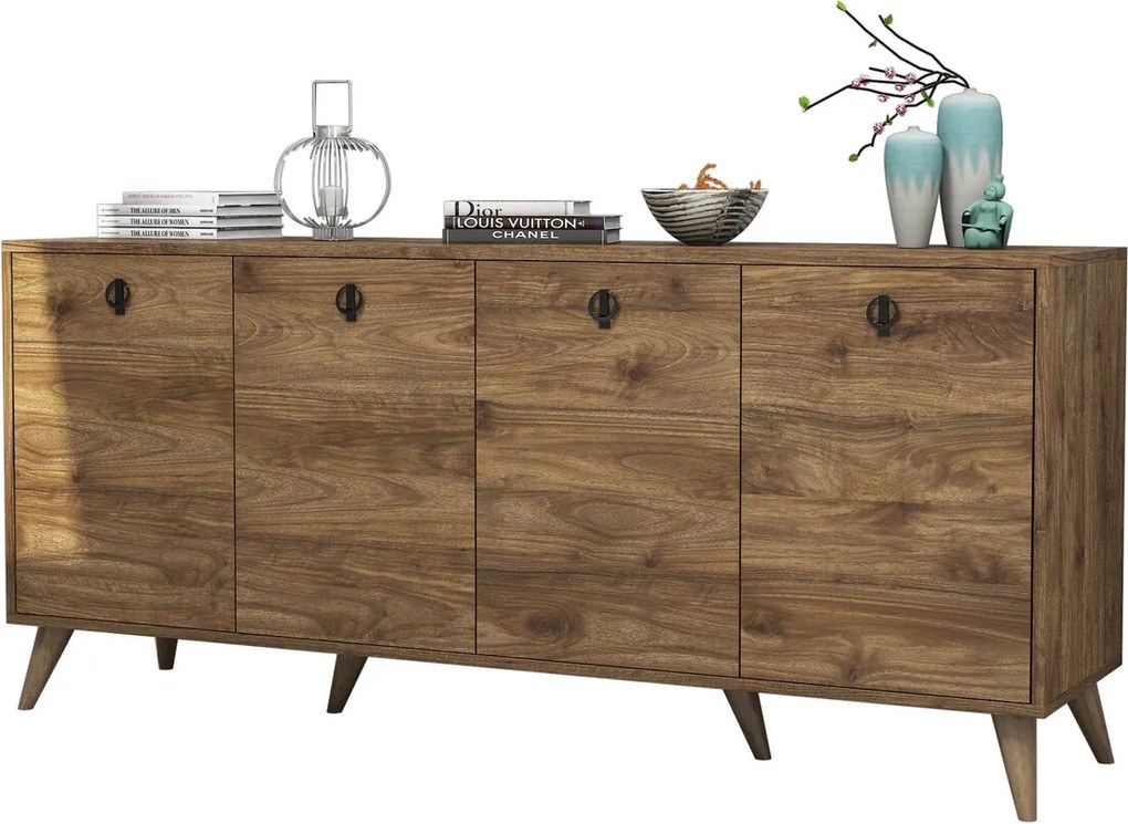 Bufet inferior Elite Walnut, Mezza, 180x45x80 cm, maro