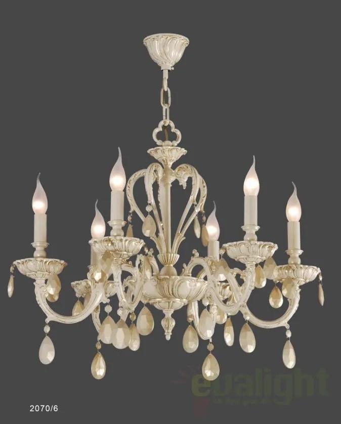 Lustra LUX fabricat manual 6 brate diametru 68cm Selena 2070/6 Bejorama