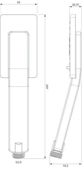 Pară de duș OMNIRES JIMJIM-RBL JIMJIM negru mat