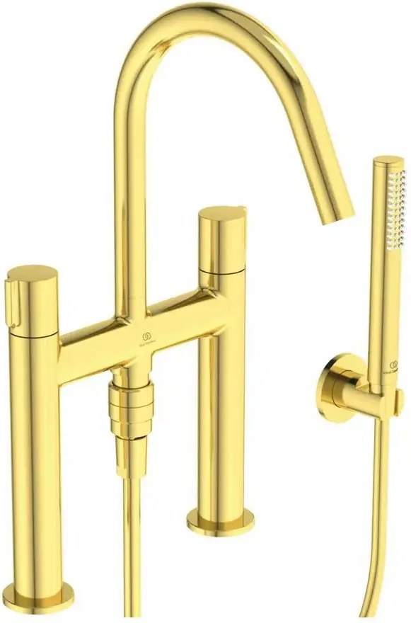 Baterie cada Ideal Standard Atelier Joy auriu periat cu set de dus