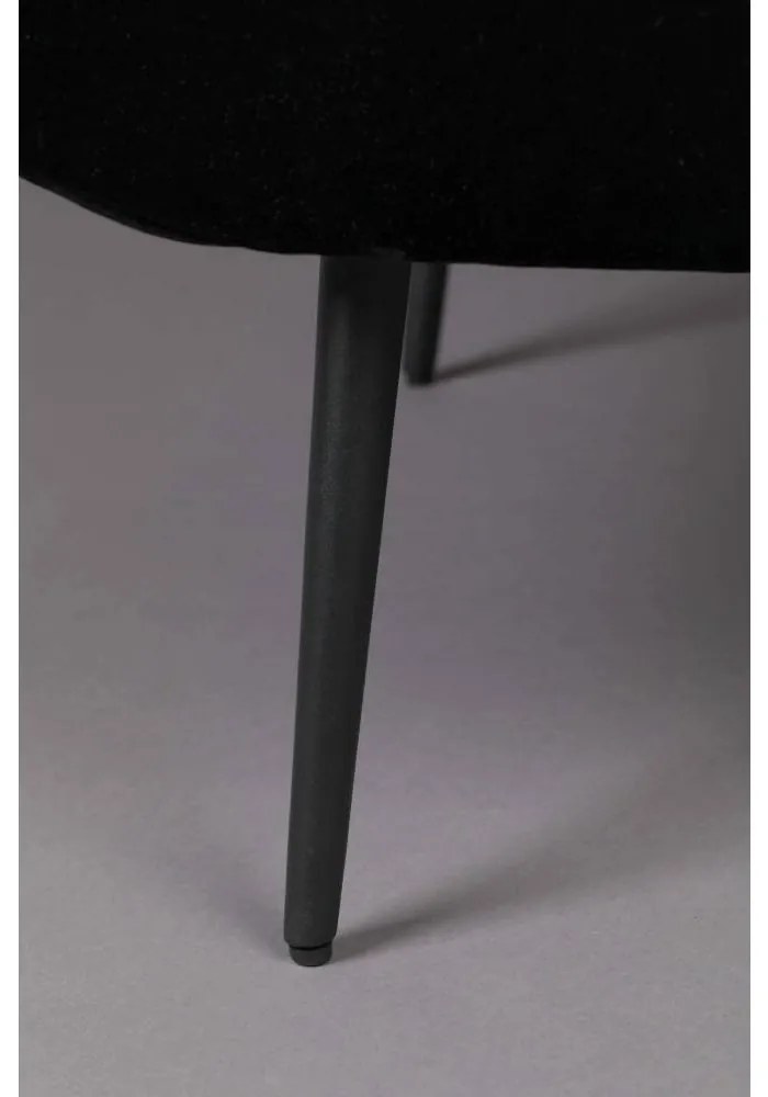 Fotoliu catifea neagra Lounge Chair Glodis Nero