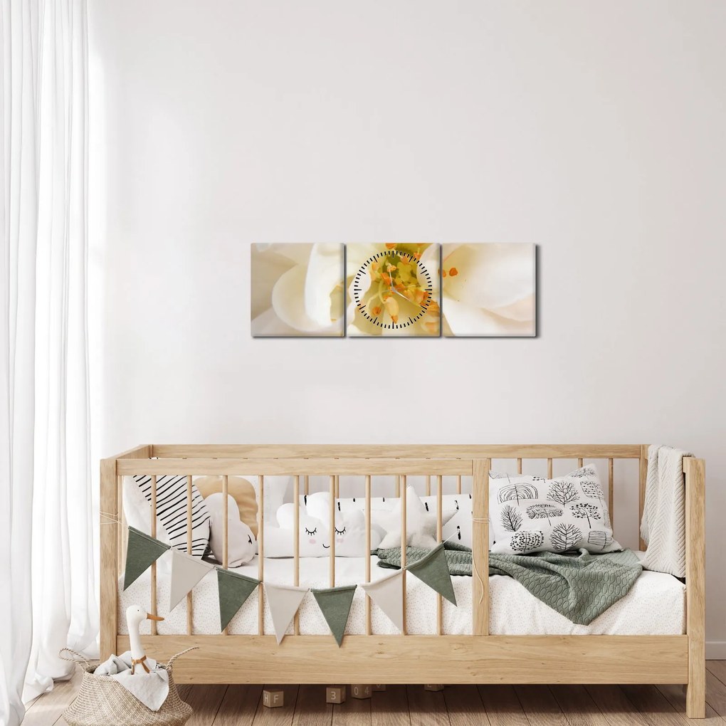 Tablou - Floare (cu ceas) (90x30 cm)