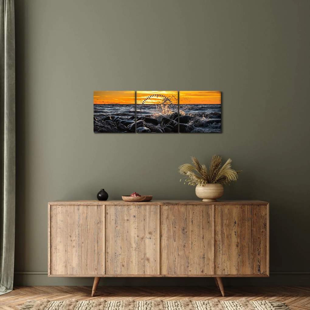Tablou cu mare (cu ceas) (90x30 cm)