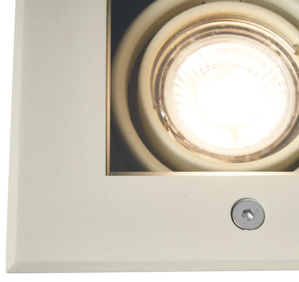 Spot modern de sol bej GU10 50mm rotativ și înclinabil IP65 - Oneon