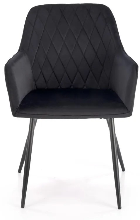 Scaun K558 velvet negru