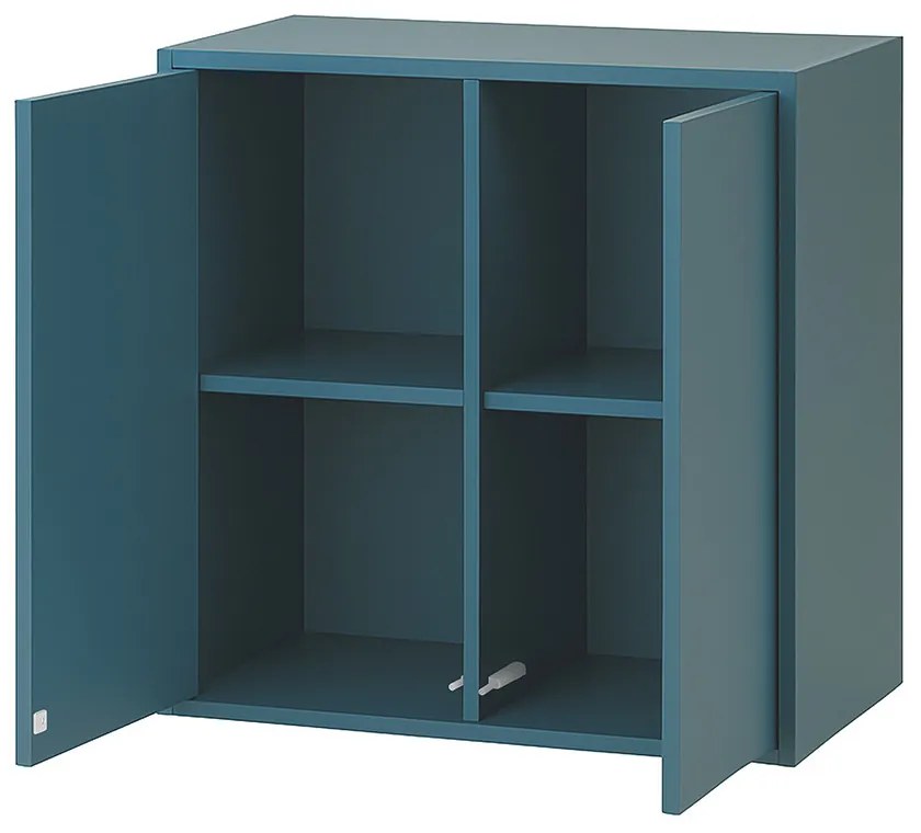 Boxie 2 uși dulap de perete 80x80x37 cm albastru petrol