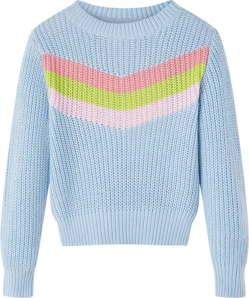 vidaXL Pulover pentru copii tricotat, albastru, 116