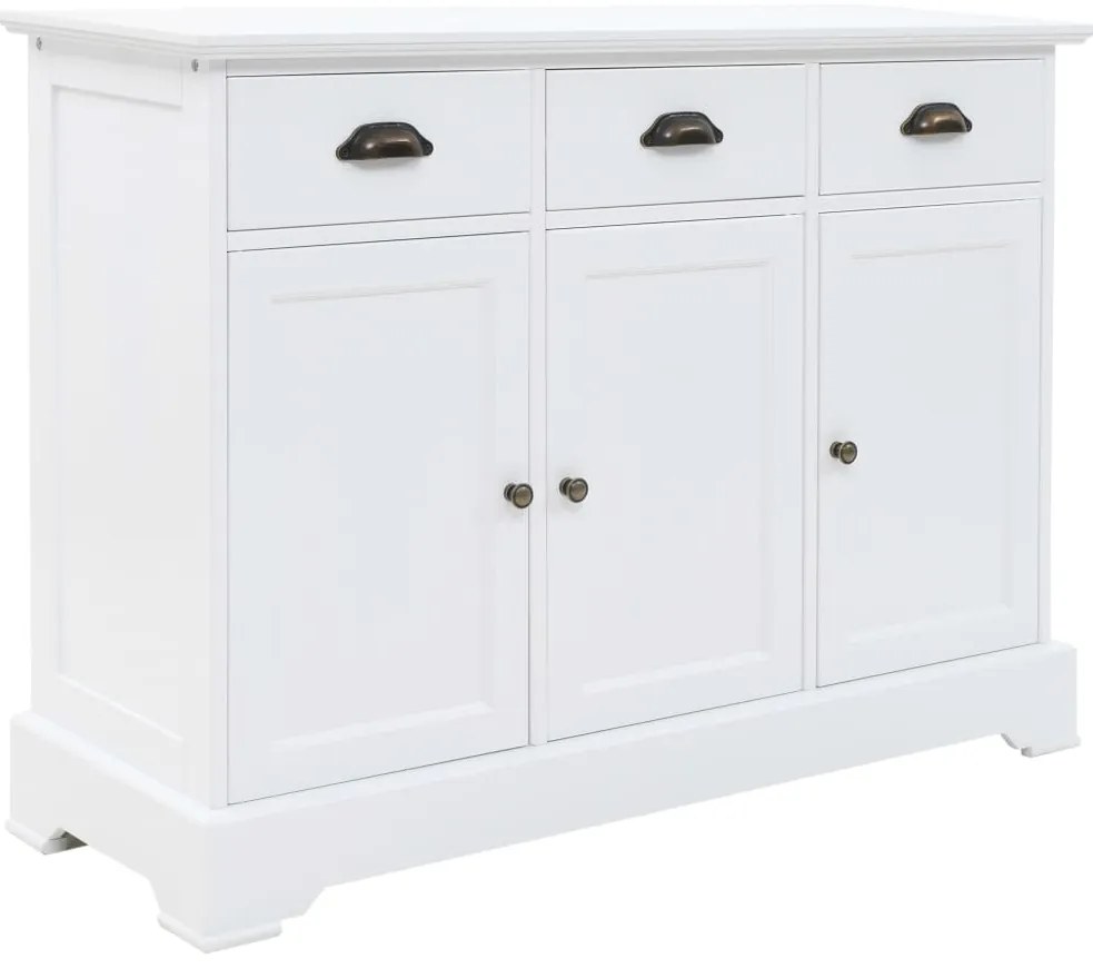 vidaXL Dulap cu 3 uși, 105x35x77,5 cm, MDF și lemn de pin