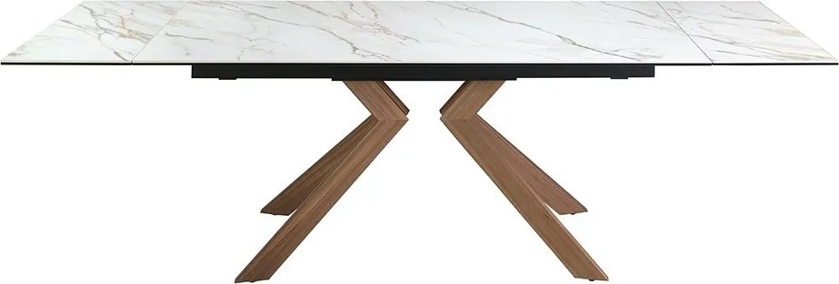 Masa extensibila deosebita design LUX Walnut-Marble 180-260x90cm