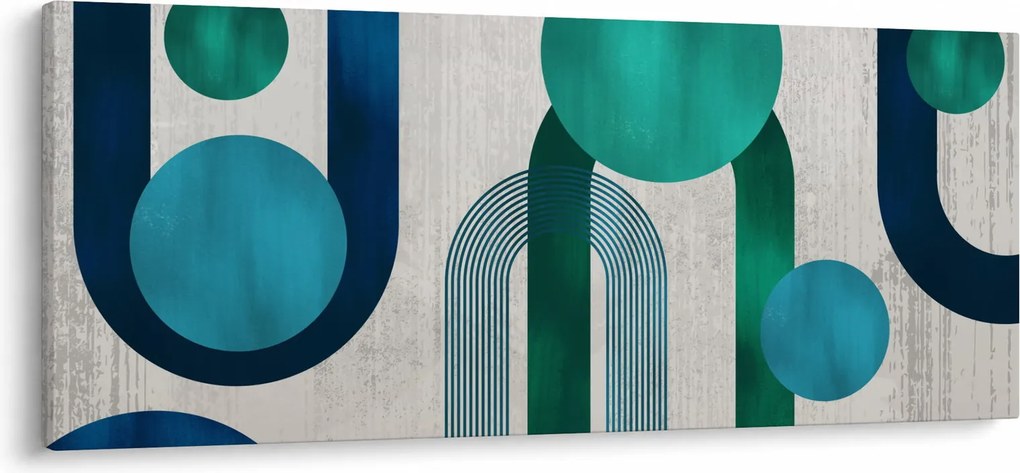 Tablou - Linii și forme circulare (120x50 cm)