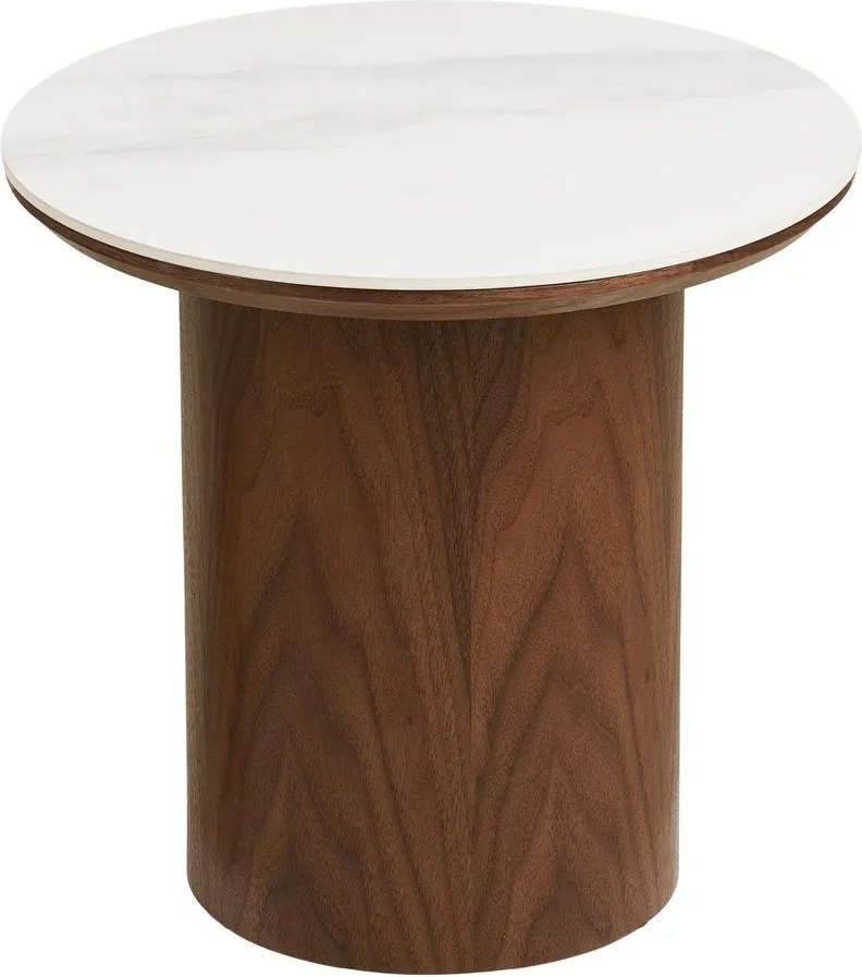 Măsuță auxiliară rotundă cu blat ceramic ø 40 cm Noli – House Nordic