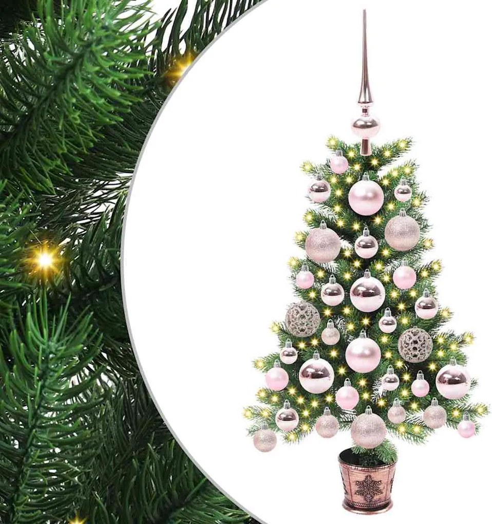 vidaXL Brad de Crăciun cu 150 LED cu suport Verde 65 cm PE