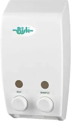 Dozator sapun dublu alb Bisk White Master