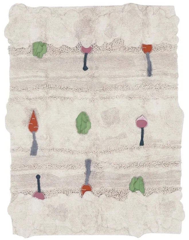 Covor de joacă pentru copii crem din bumbac 120x160 cm Veggie Garden – Lorena Canals