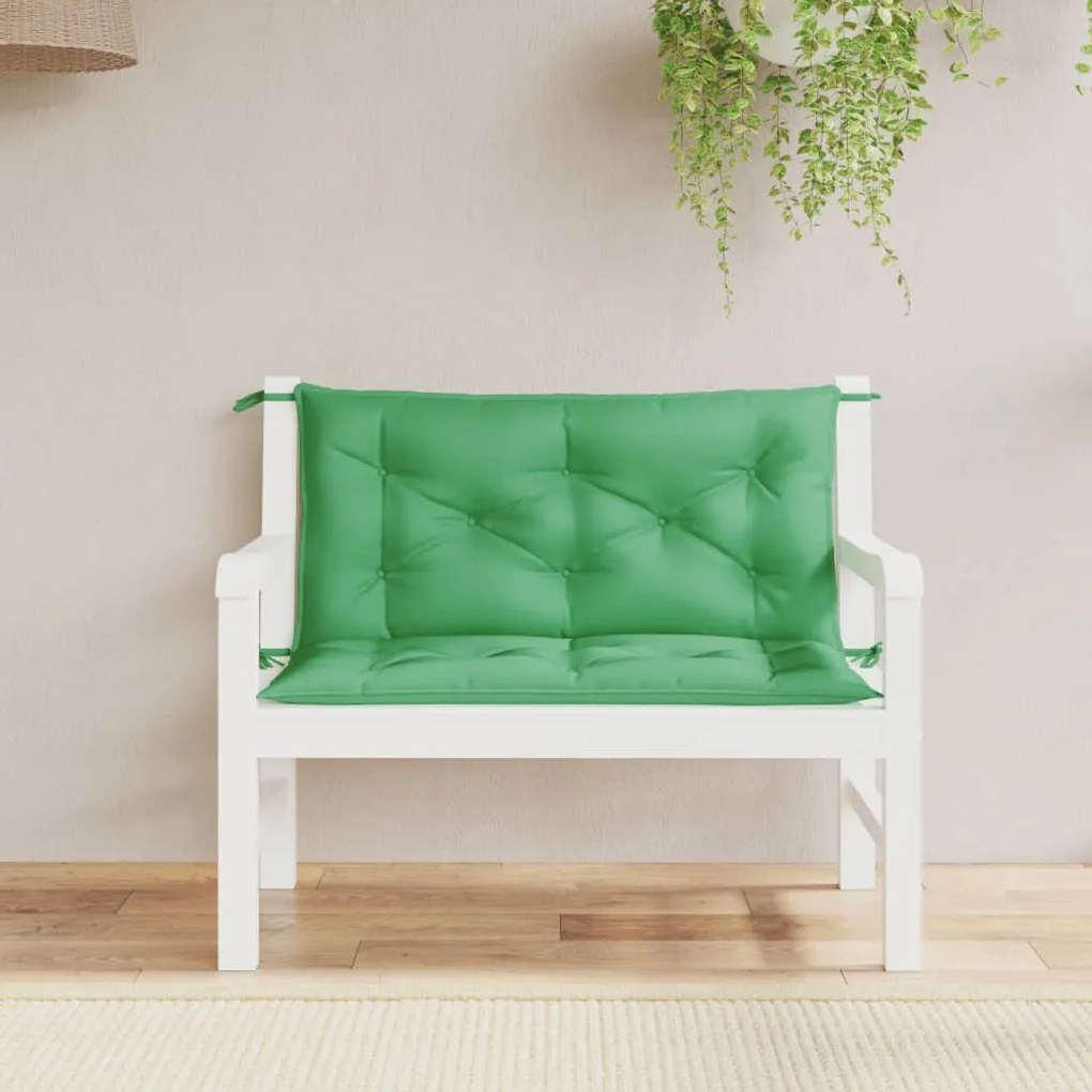 vidaXL Perne bancă de grădină 2buc., verde,100x50x7cm, țesătură oxford