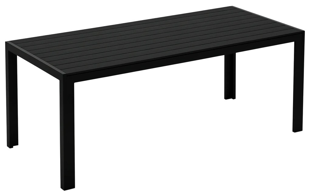 Outsunny Tavolo da pranzo da Esterno in WPC e Alluminio, 190x85cm