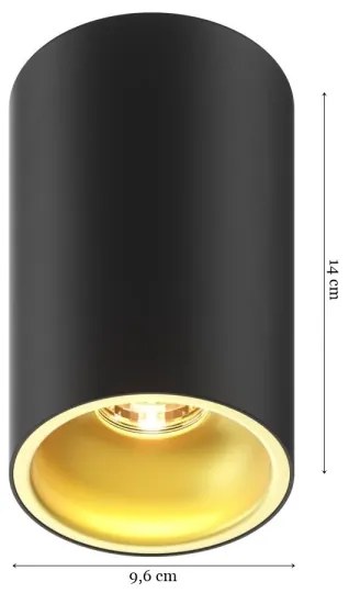 Spot DEEP SL 1xGU10/50W/230V negru/auriu Zuma Line 89313-N