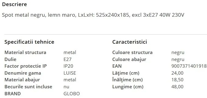 Plafoniera stil minimalist LUISE 3
