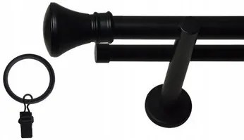 Galerie dubla PICIOR UNIVERSAL - PRINCE 19/19 - NEGRU (Alege marime: 120 cm)
