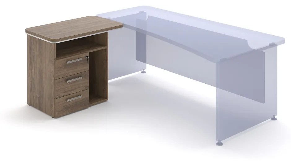 Container andocare TopOffice 90 x 55 cm, stânga, stejar charleston