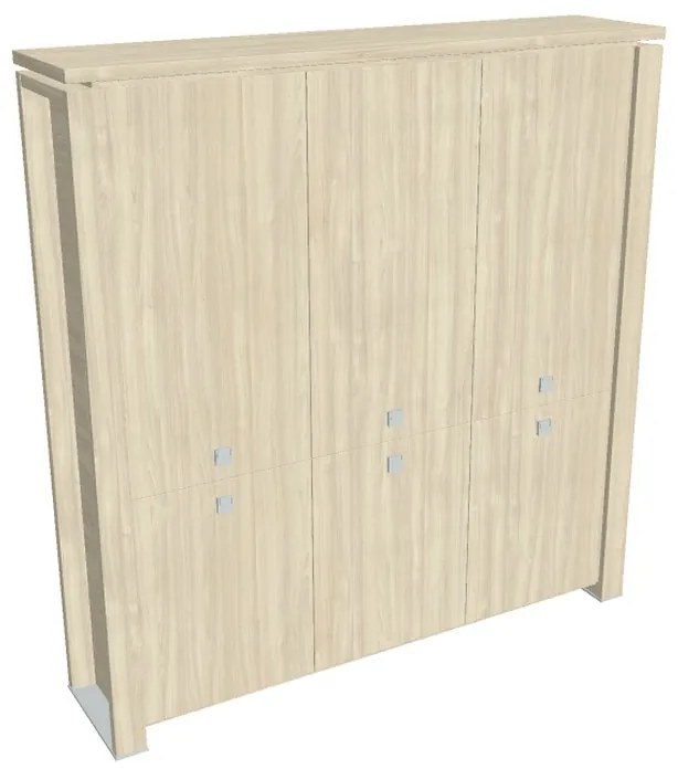 Dulap înalt Verno+ 200 x 46 x 210 cm, salcâm
