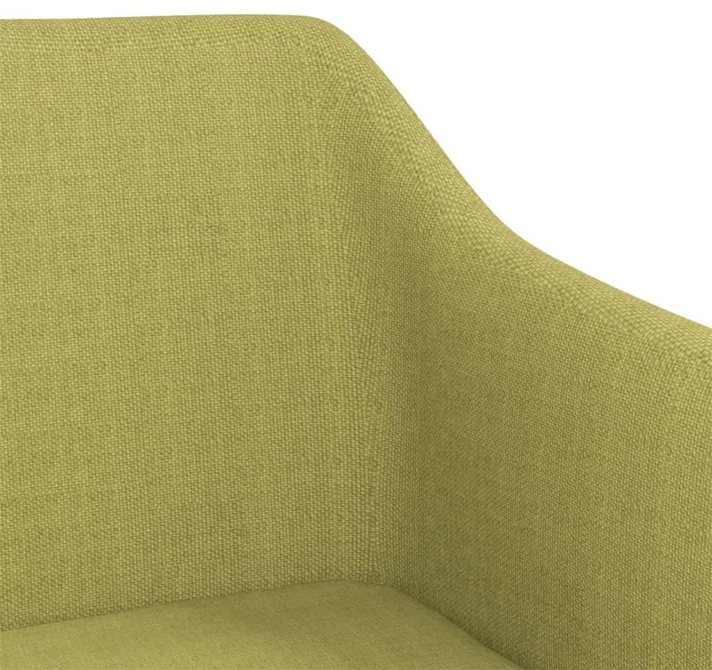 Scaun de bucatarie pivotant, verde, material textil 1, Verde