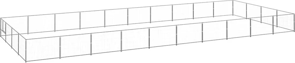 vidaXL Padoc pentru câini, argintiu, 40 m², oțel