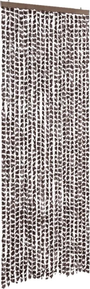 vidaXL Perdea pentru insecte, maro și alb, 90x200 cm, chenille