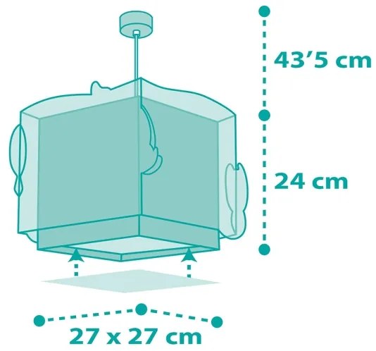 Lustră pentru copii MERMAIDS 1xE27/60W/230V Dalber 63442
