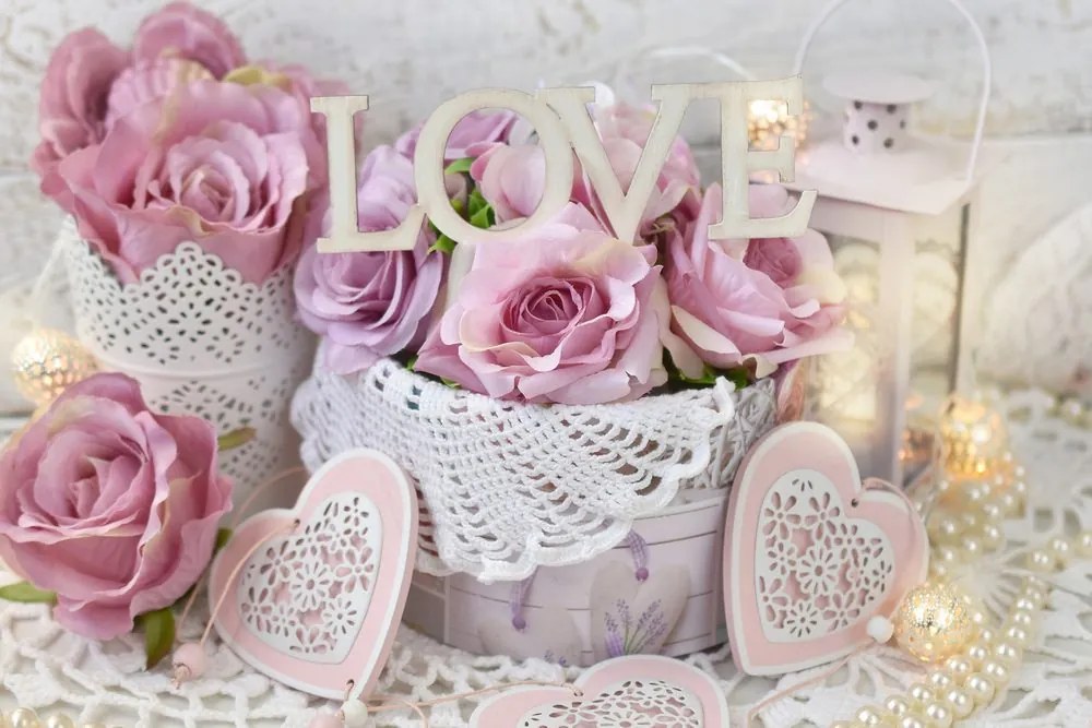 Tablou decor romantic în stilul vintage