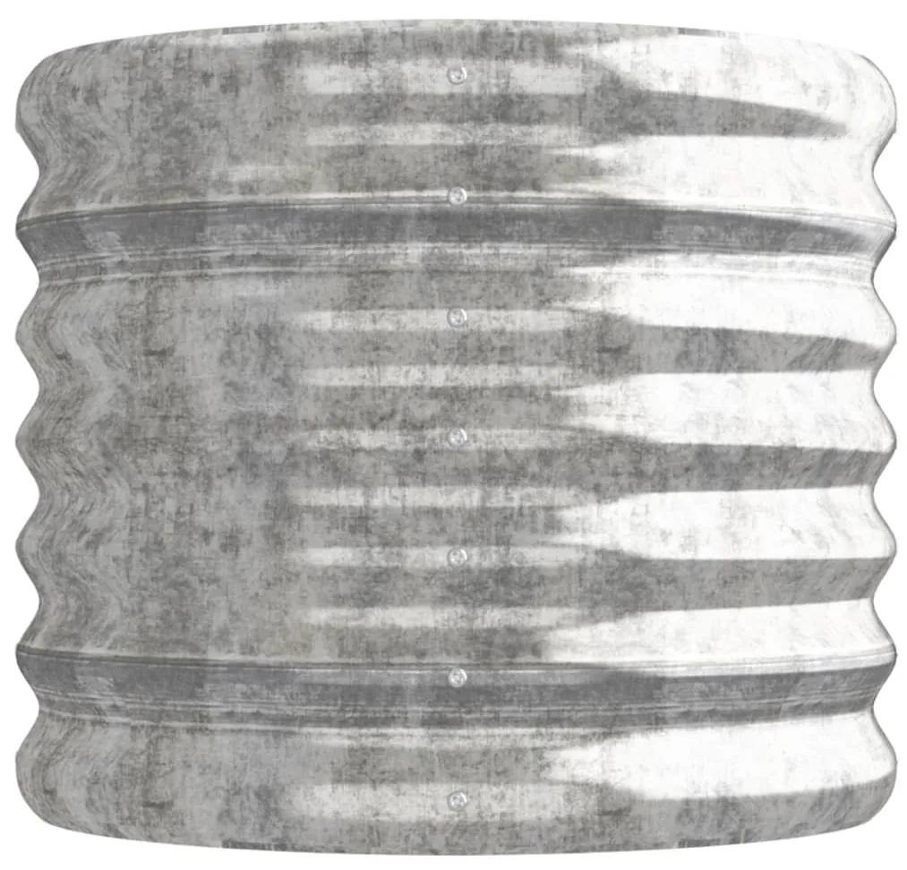 Jardiniera argintiu 114x40x36 cm otel vopsit electrostatic 1, Argintiu, 114 x 40 x 36 cm