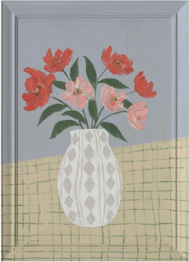 Tablou pictat manual cu ramă/pe pânză 50x70 cm Village – Bizzotto