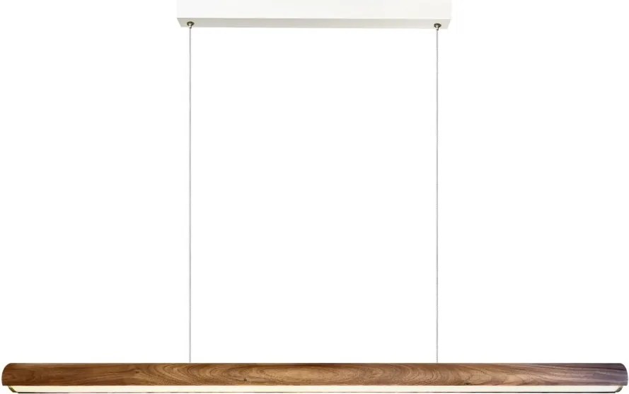 Lustra suspendata LED design liniar din lemn Akeno